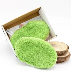 Waschies Hagel Nature|Gesicht|Waschpads für Babys und Kinder 2er Grün