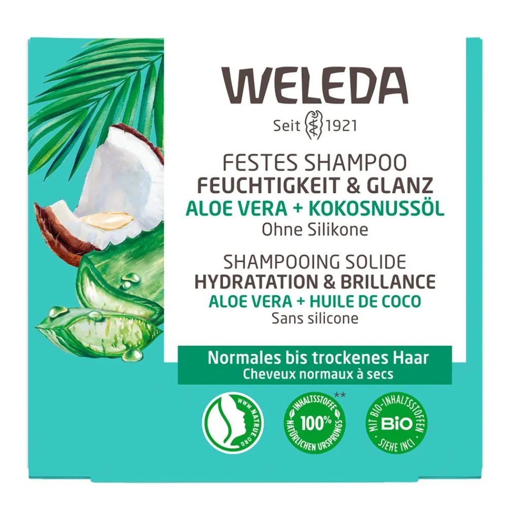 Weleda Hagel Nature| Shampoo^festes Shampoo Feuchtigkeit & Glanz 50 g