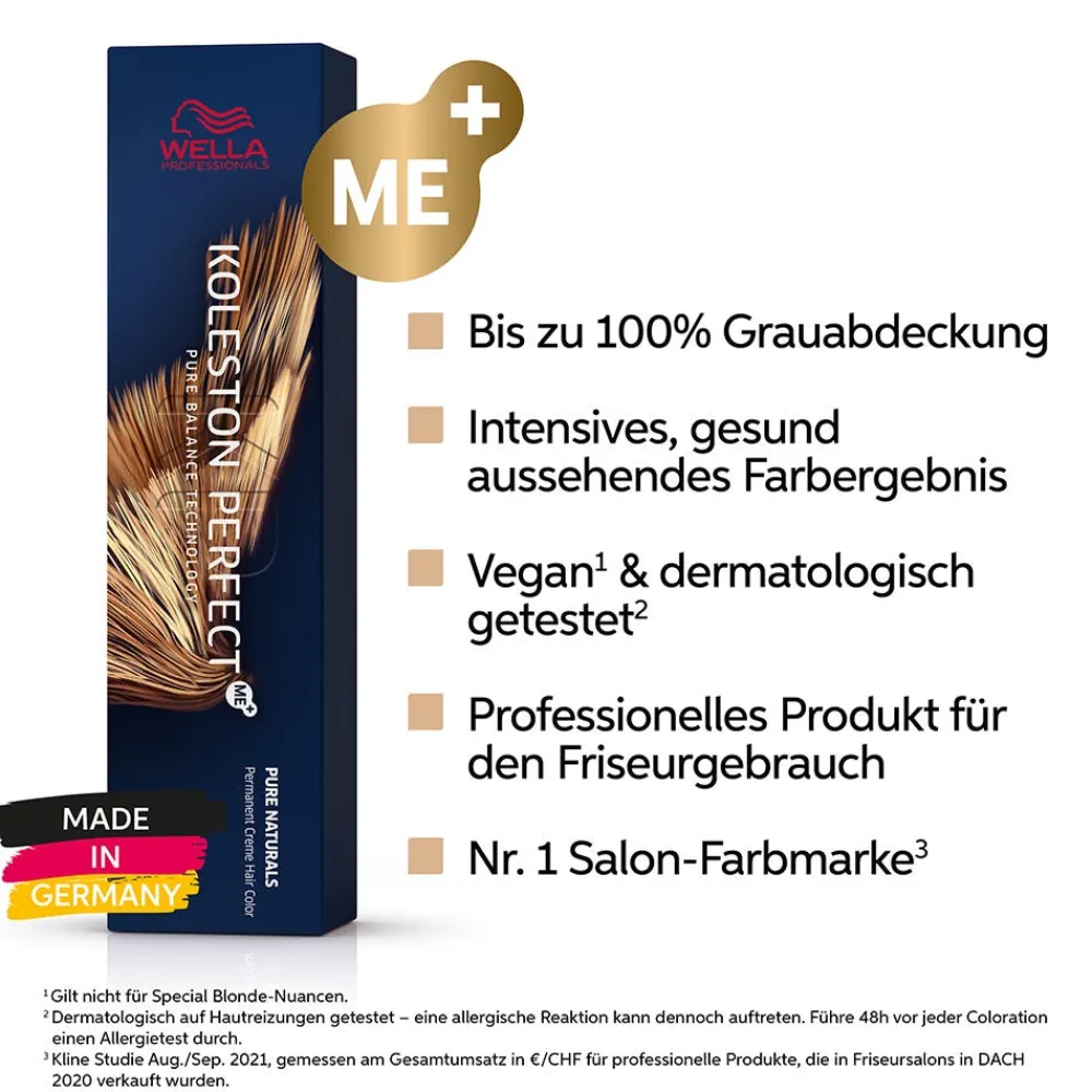 Wella Haarfarbe|Koleston Perfect Me+ Rich Naturals Haarfarbe Dunkelblond Cendré-Asch 6/91 60 ml