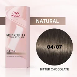 Wella Haarfarbe|Shinefinity Glaze Bitter Chocolate 04/07 Haarfarbe 60 ml