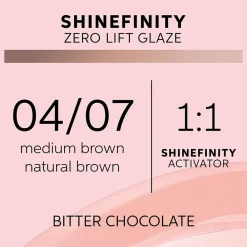 Wella Haarfarbe|Shinefinity Glaze Bitter Chocolate 04/07 Haarfarbe 60 ml
