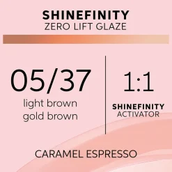 Wella Haarfarbe|Shinefinity Glaze Caramel Espresso 05/37 Haarfarbe 60 ml