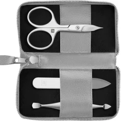 ZWILLING Beauty Hand & Fuß^Zwilling Maniküre Pediküre Set 3tlg. mit Kombi-Nagelschere grau